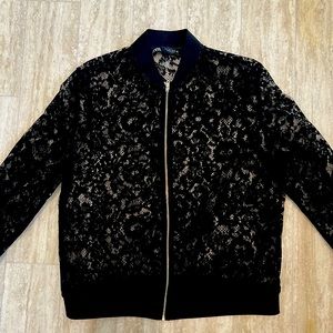 Zara lace bomber jacket